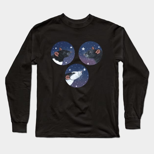 Midnight Rats Long Sleeve T-Shirt by WolfySilver